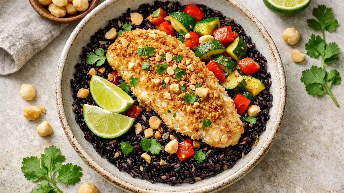 Coconut & Macadamia-Crusted Tilapia