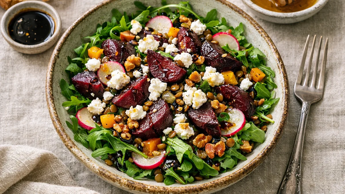 Roasted Beet & Lentil Salad