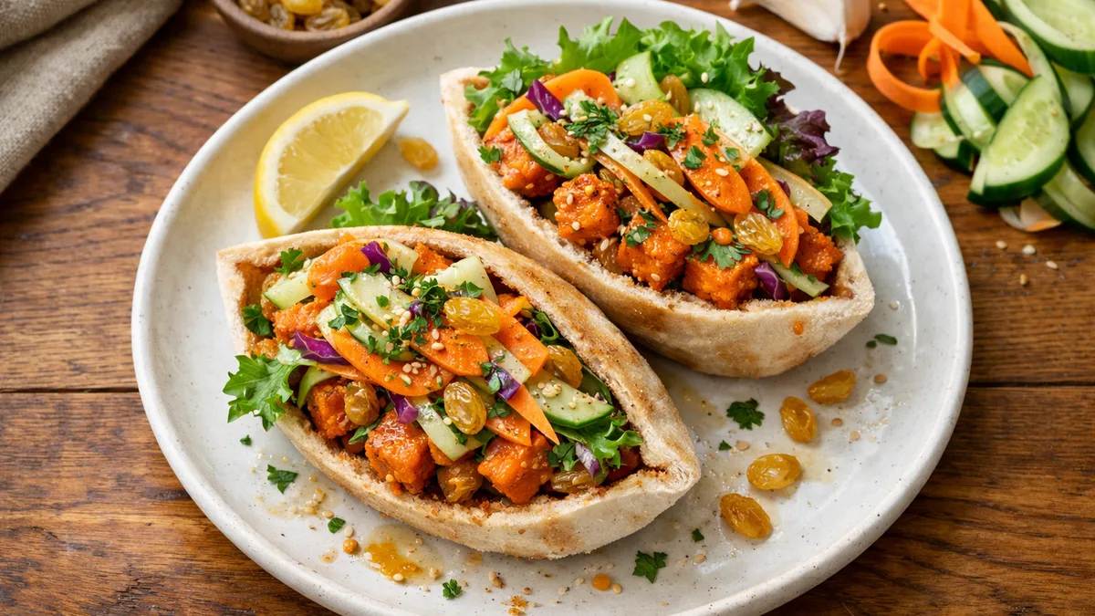 Smoky Sweet Potato Pita Pockets