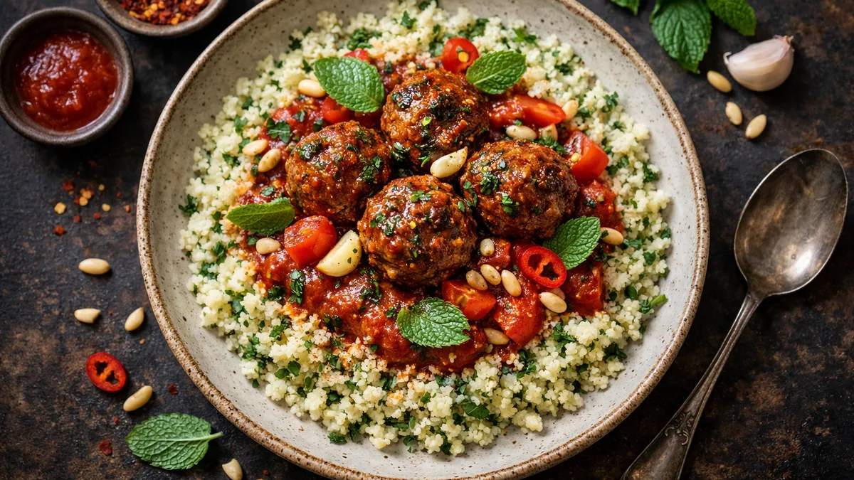Boulettes de bœuf et sauce tomate piquante