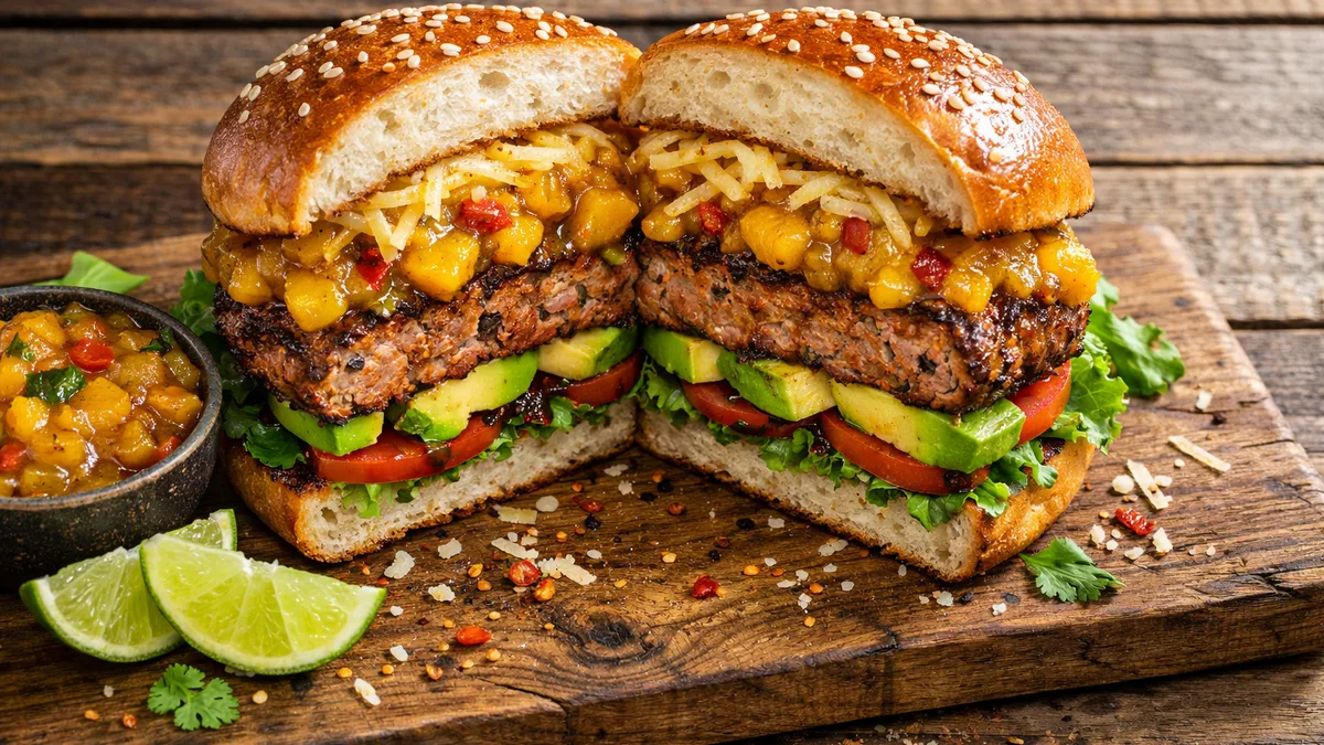 Burger aux épices mexicaines