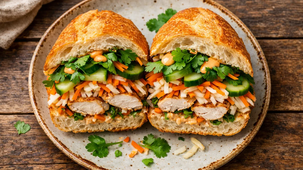 Bánh mì ou sandwich vietnamien au poulet