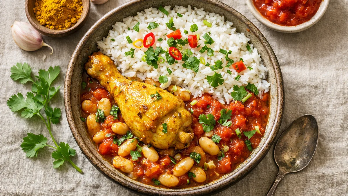 Cari réunionnais de poulet au curcuma