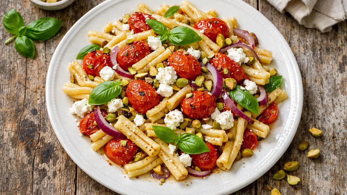Casarecce à la feta & aux tomates rôties