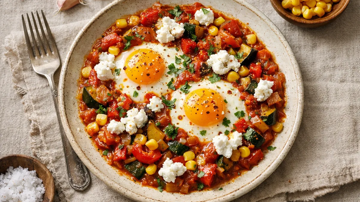 Chakchouka au chèvre frais