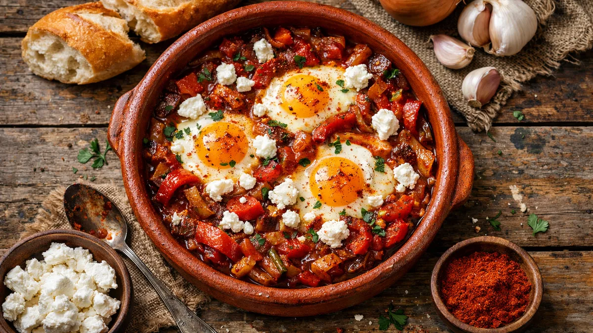Chakchouka au chèvre frais