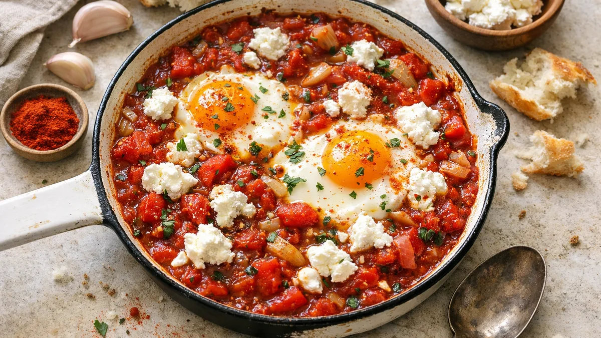 Chakchouka au chèvre frais