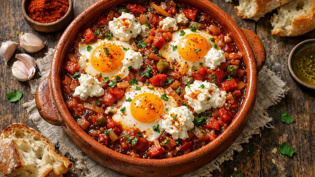 Chakchouka au chèvre frais