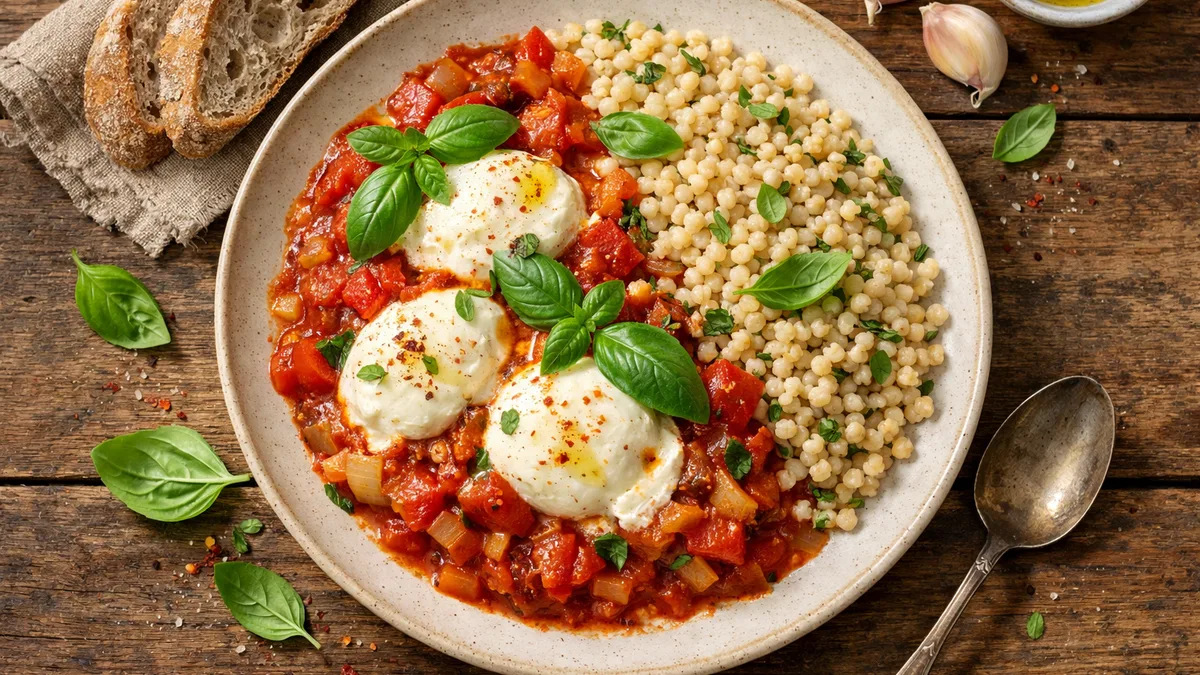 Chakchouka à la mozzarella de bufflonne