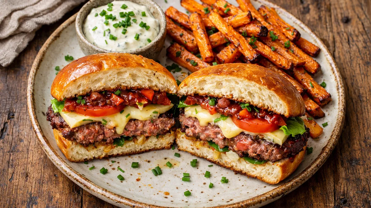 Cheeseburger bœuf & tomme montagnarde