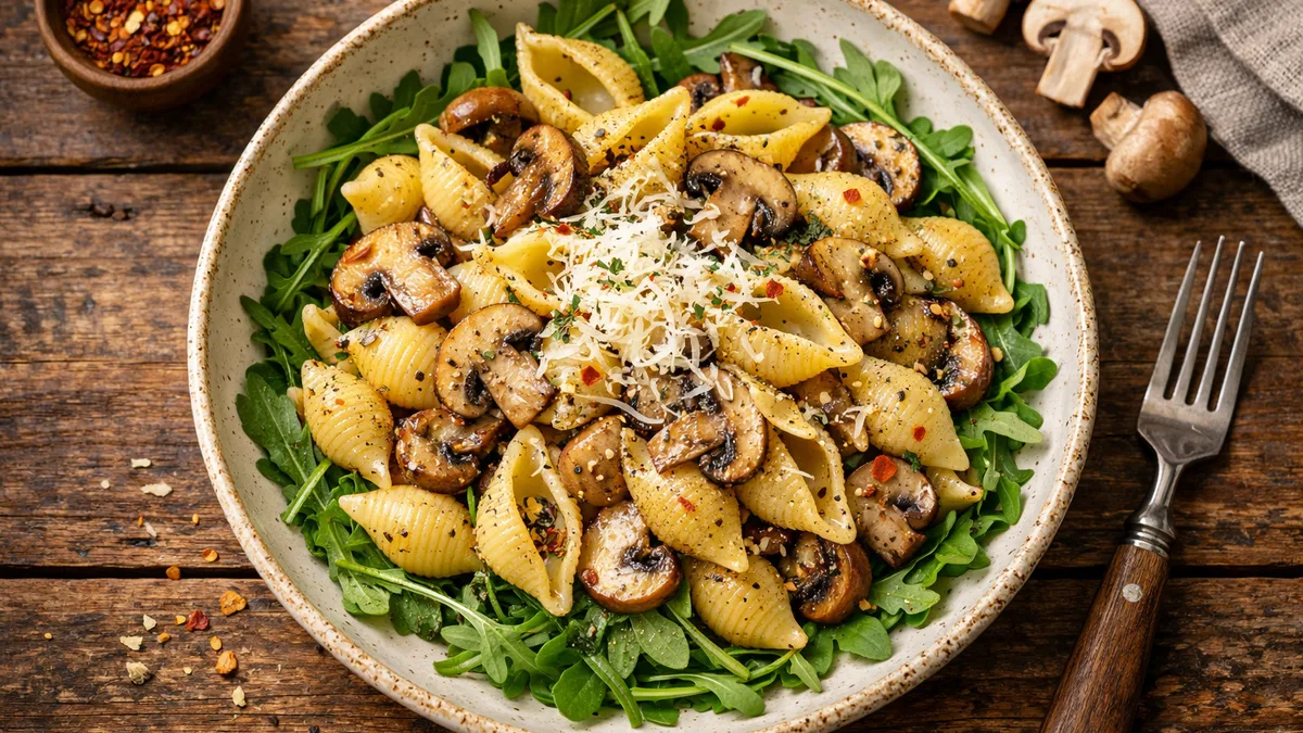 Conchiglie à la forestière & fromage