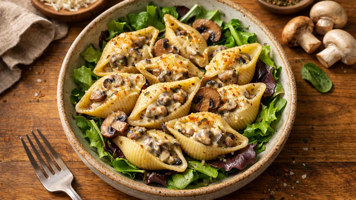 Conchiglie à la forestière & fromage