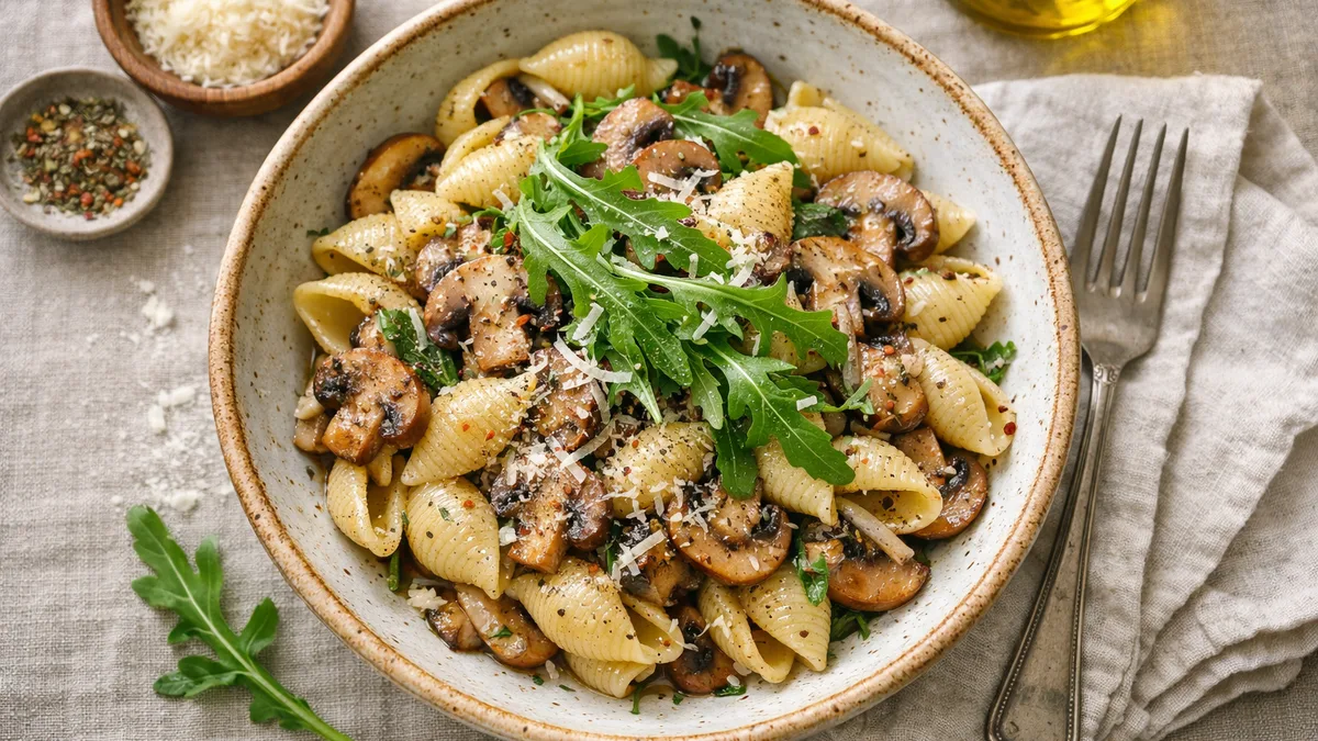 Conchiglie & fricassée de champignons