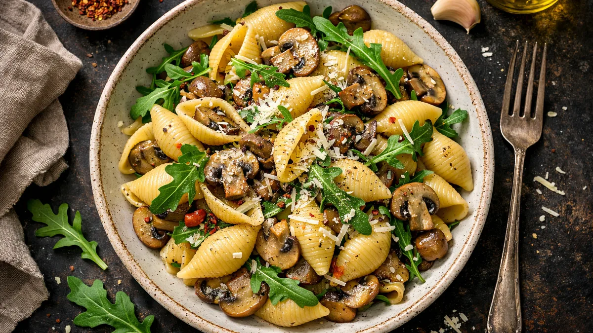 Conchiglie & fricassée de champignons