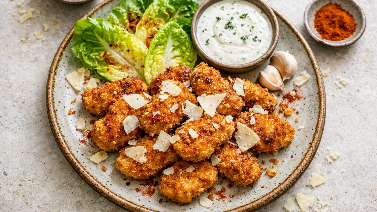 Crispy nuggets poulet & sauce ranch maison