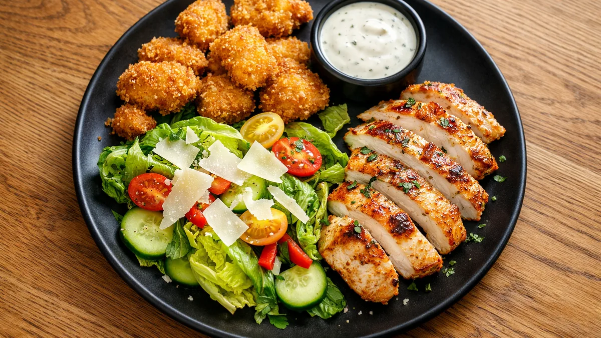 Crispy nuggets & sauce ranch maison