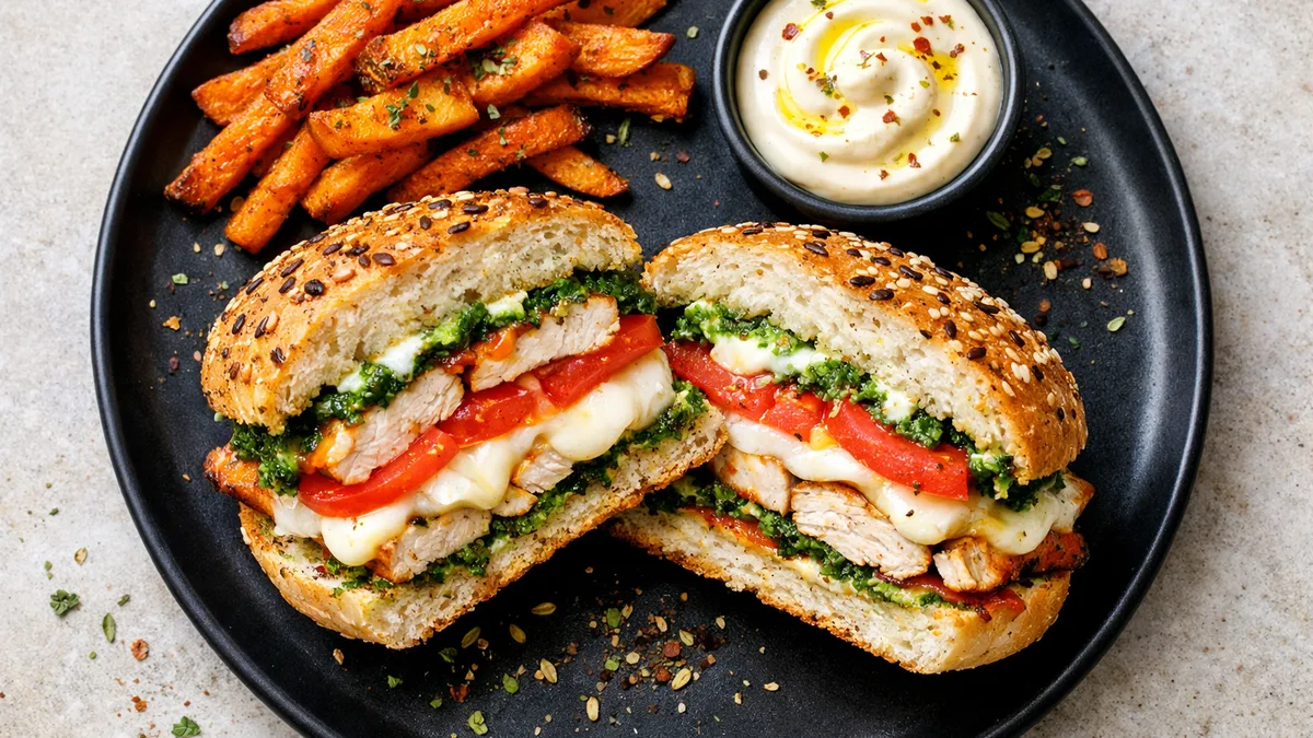Croq'Burger de poulet tranché & mozza