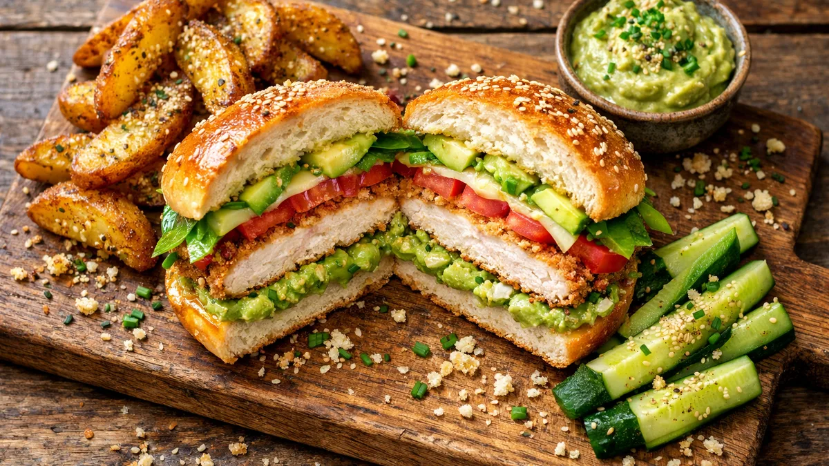 Le Crousti-Fondant : Burger poulet & avocat