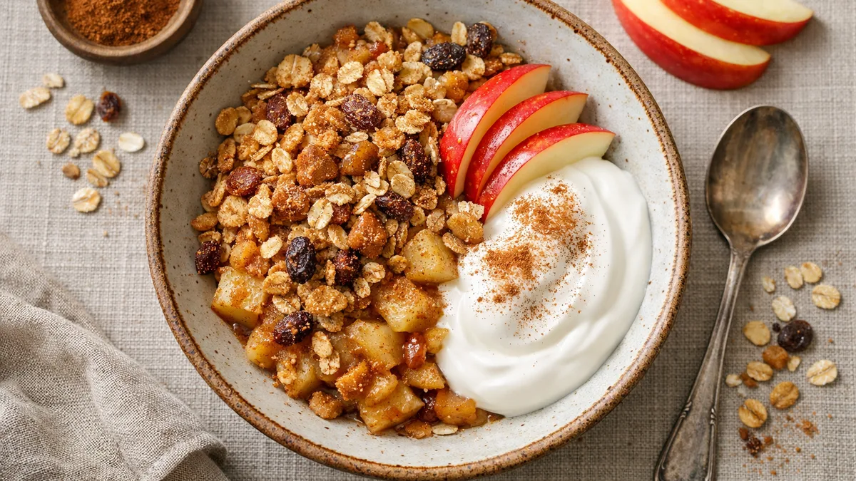 Crumble à la pomme et au musli