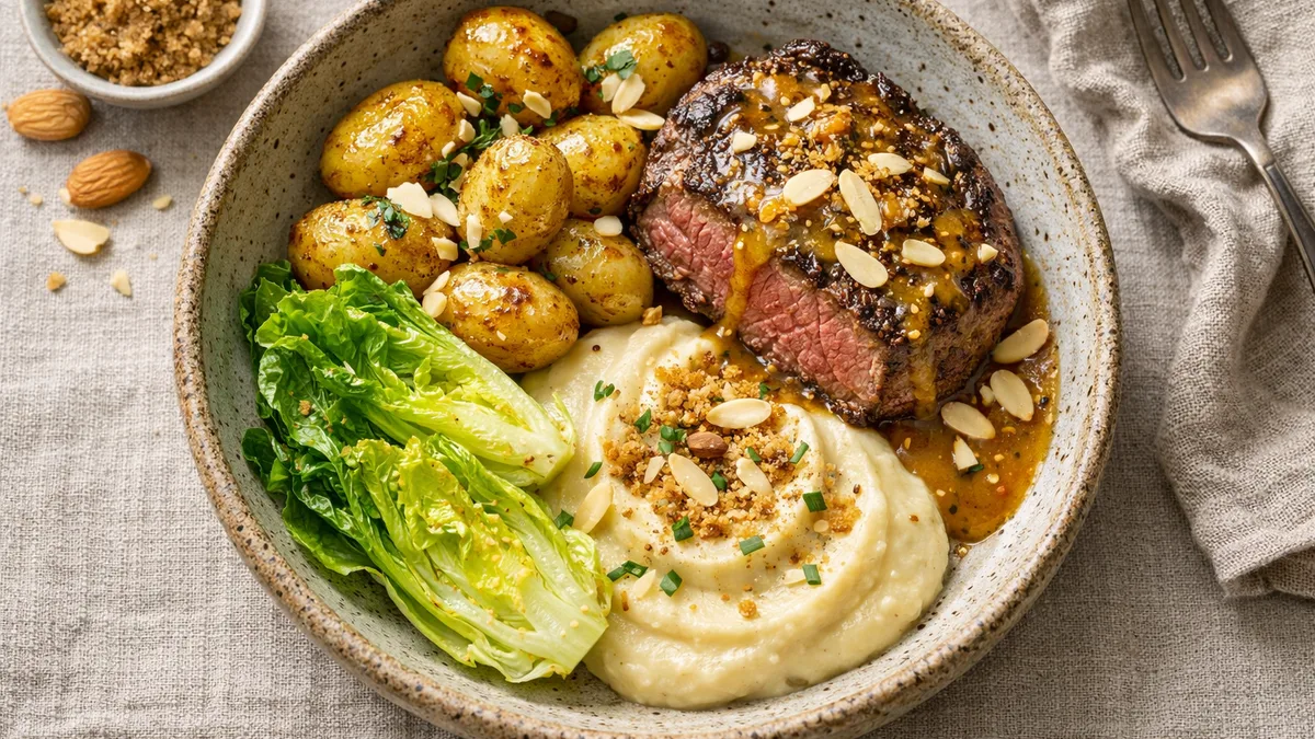 Filet de bœuf et sauce miel-moutarde maison