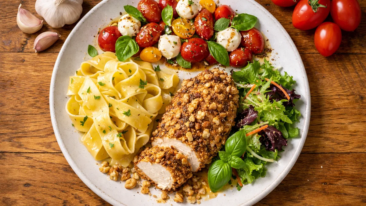 Filet de poulet en croûte de noix
