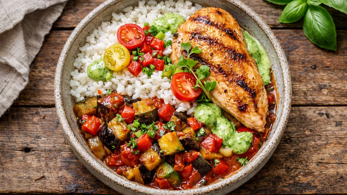 Filet de poulet & sa ratatouille française