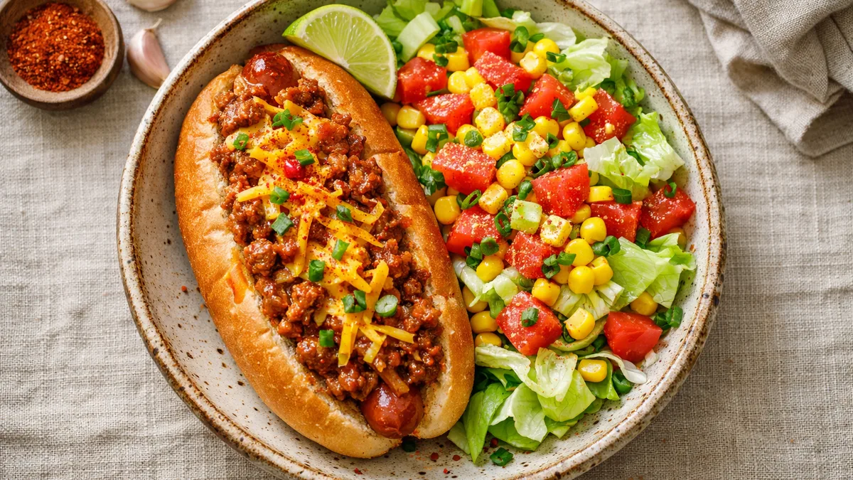 Hot dog au bœuf haché & cheddar