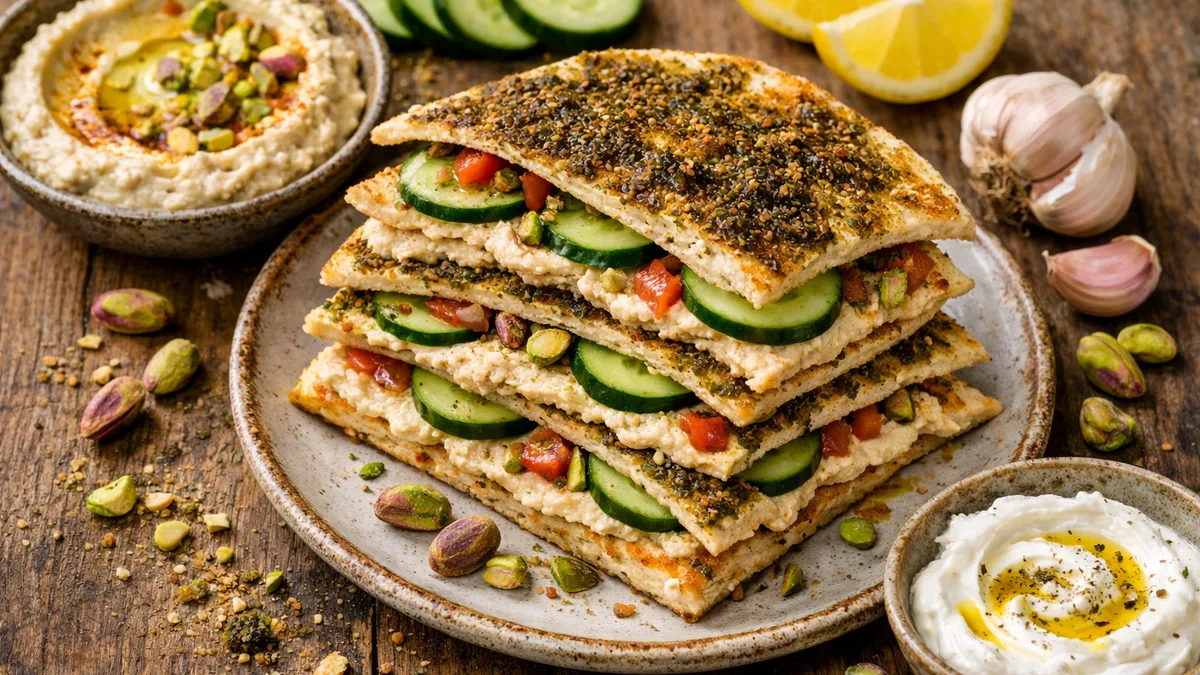 Man'ouché libanais & houmous