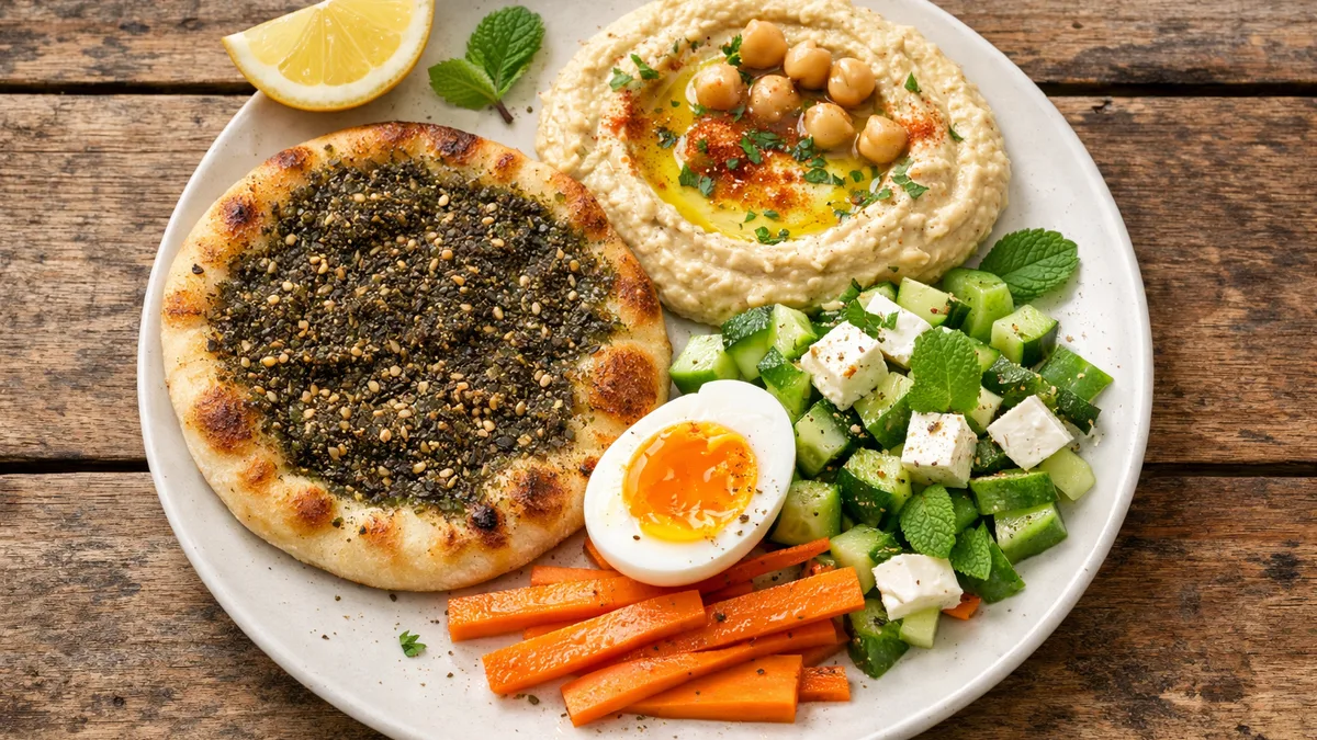 Man'ouché libanais & houmous