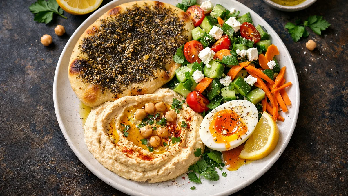 Man'ouché libanais & houmous