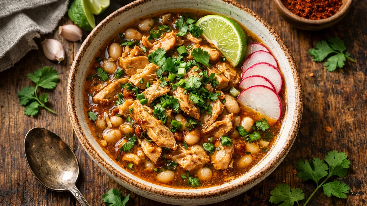 Mijoté de poulet & haricots façon Pozole