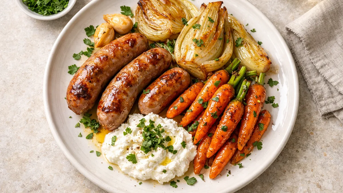 One pot saucisse de Toulouse & fenouil braisé
