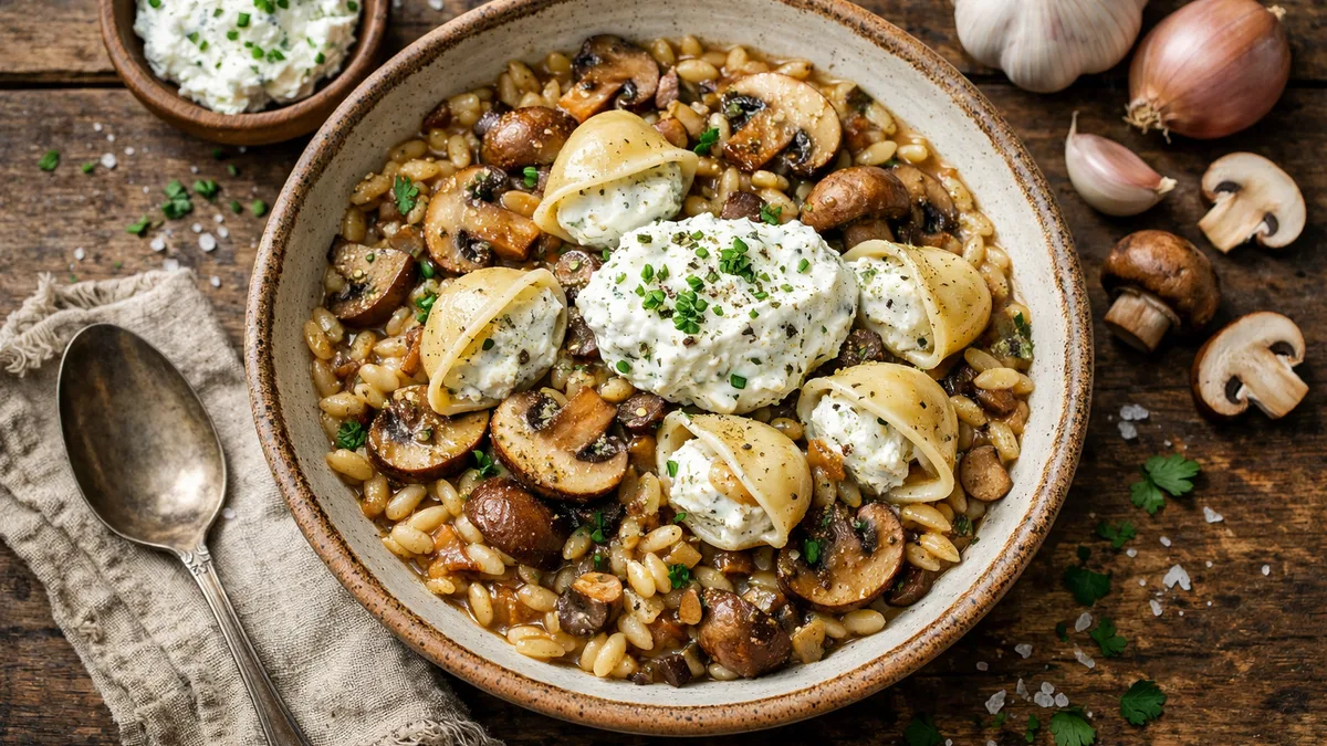 Orzotto aux champignons