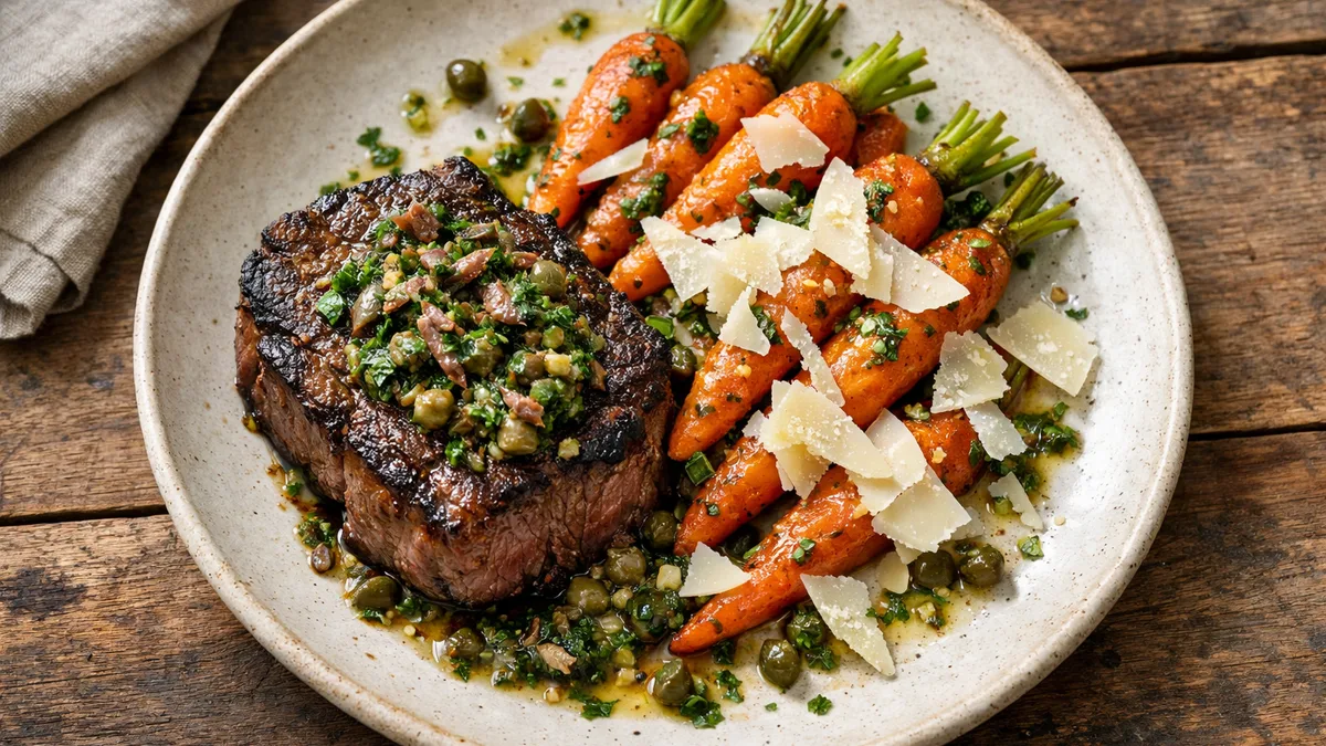 Pavé de bœuf & salsa verde à l'italienne