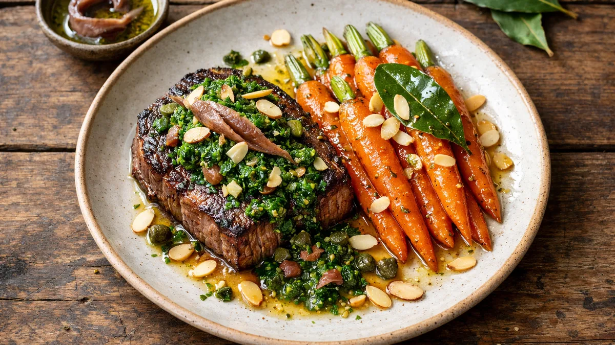 Pavé de bœuf & salsa verde à l'italienne
