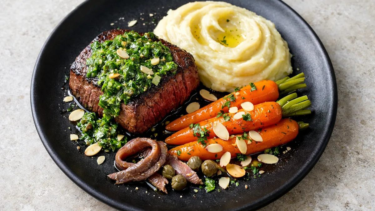 Pavé de bœuf & salsa verde à l'italienne