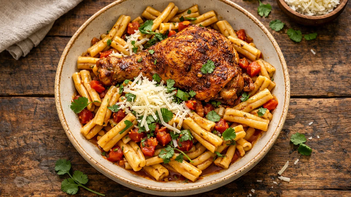 Poulet à l'amazonienne & casarecce
