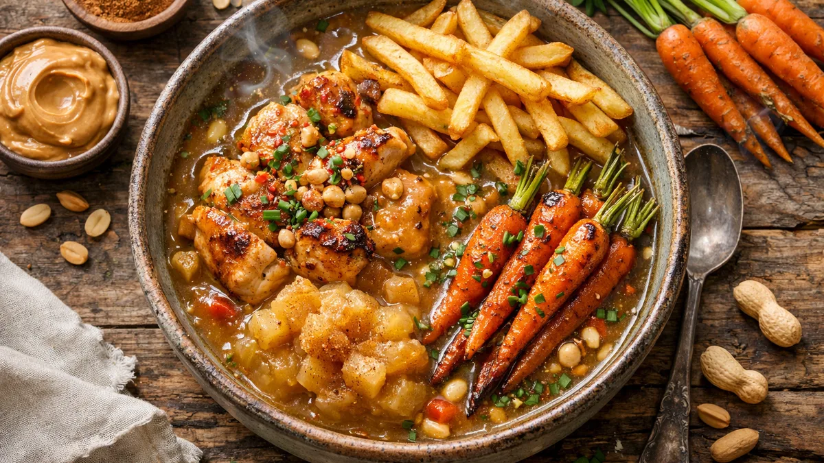 Poulet mariné & sauce cacahuète maison