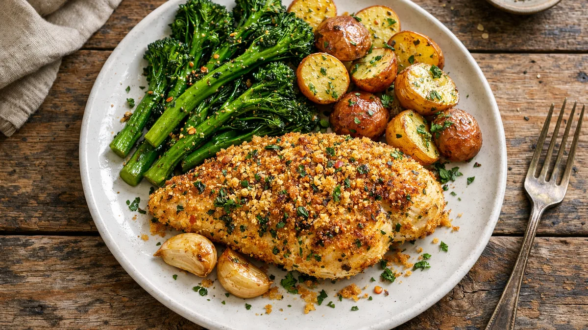 Poulet pané aux fines herbes