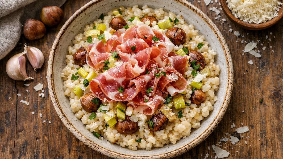 Risotto aux marrons & coppa di Parma