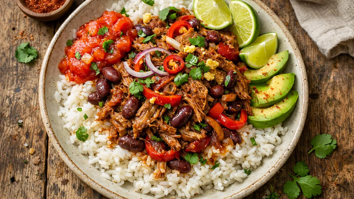 Ropa vieja : porc effiloché à la cubaine