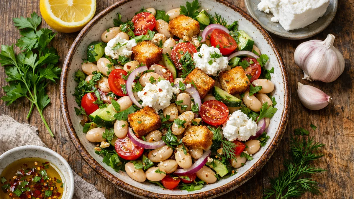 Salade de haricots blancs façon Piyaz turque