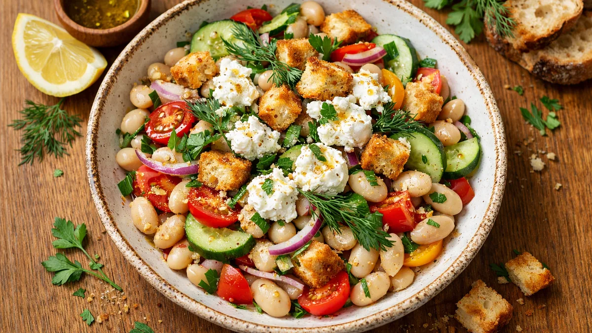 Salade de haricots blancs façon Piyaz turque