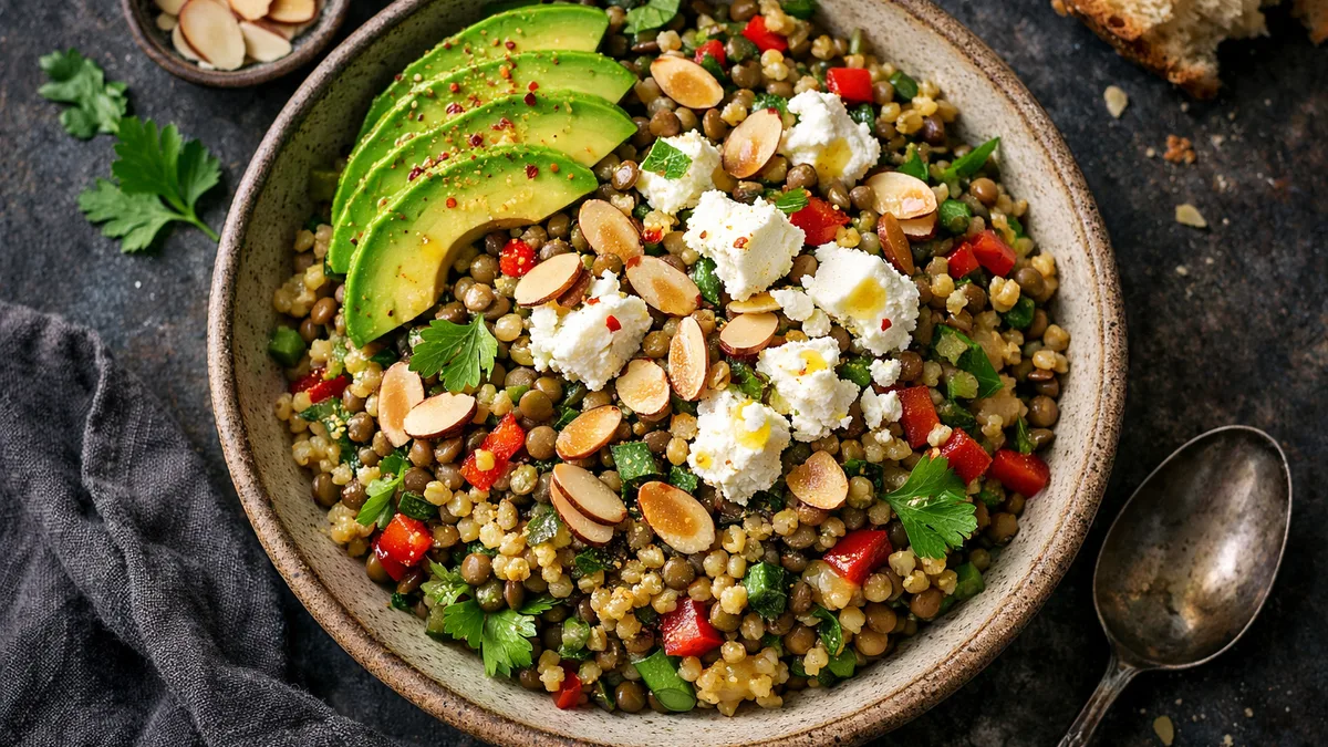 Salade de lentilles & boulgour à la turque