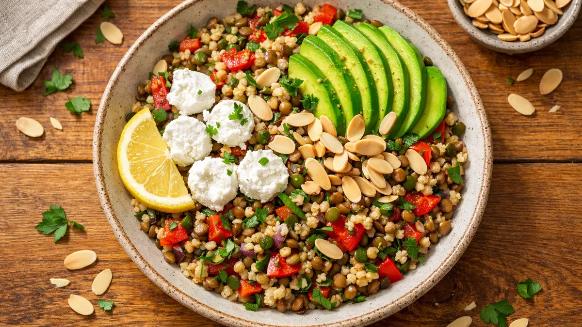 Salade de lentilles & boulgour à la turque