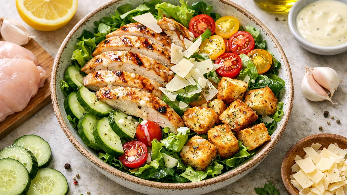 Salade au poulet grillé & parmesan AOP