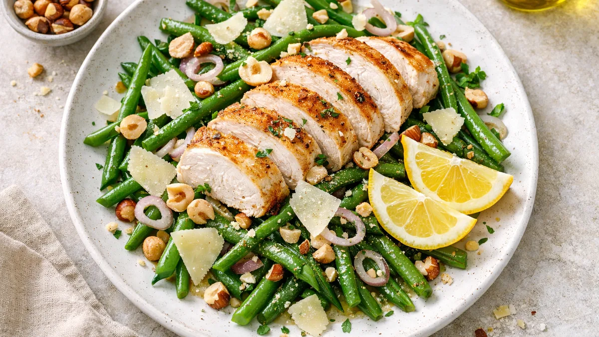 Salade poulet & haricots verts à l'italienne