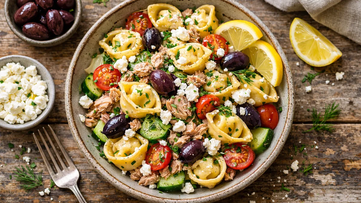 Salade revigorante de pâtes au thon