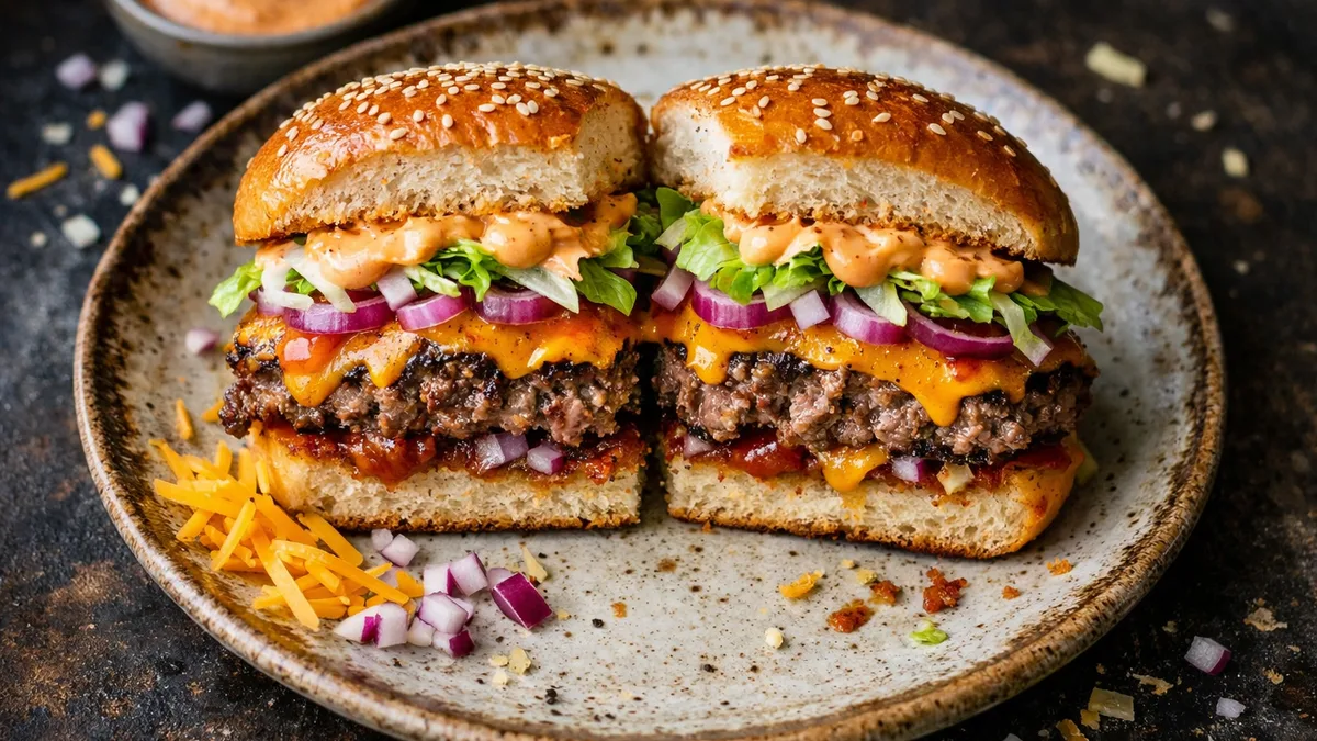 Le Smash Burger bœuf & cheddar