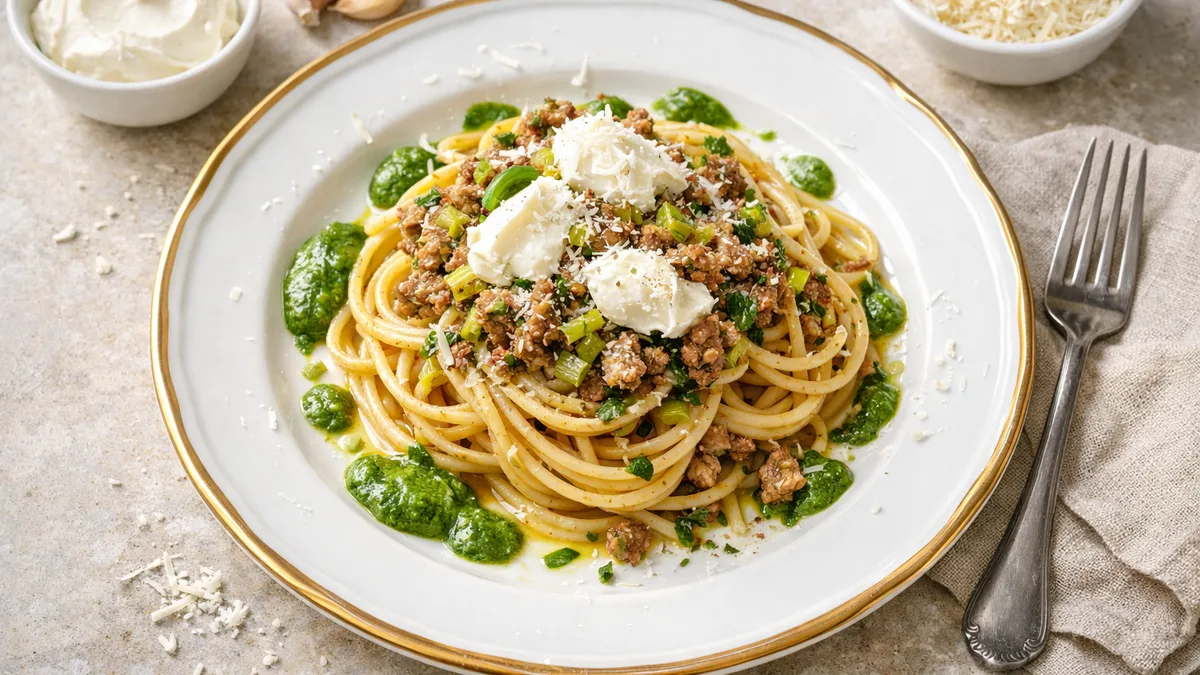 Spaghetti & ragù bianco de bœuf